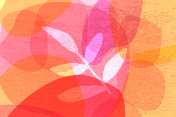 Poster - Abstract botany background. Color floral hand drawn illustration.