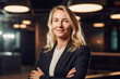 Female executive CEO leading a tech company. generative AI