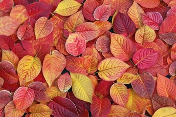 Wall Mural - colorful autumn leaves up close. Generative AI Generative AI