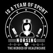 Nurse typography t-shirt design vector