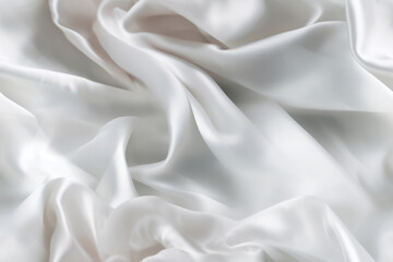 Nahtlos wiederholendes Muster - Weißes Seiden Tuch, Stoff, Textilie - Fotografie Stil