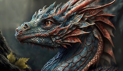 Poster - an imaginary dragon Generative AI Generative AI