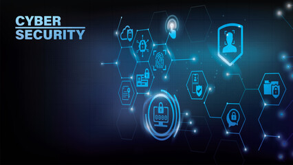 cyber security vector illustration. concept with icons related to international data protection, gua