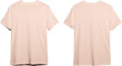 Peach men's classic t-shirt front and back
