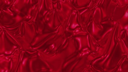 Poster - Colored metallic liquid boils on surface. Design. 3D liquid with ripples on surface and metallic texture. Moving ripples of metallic colored liquid Generative AI