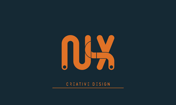 Alphabet letters Modern Creative logo NX , XN 