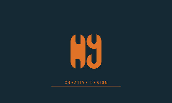 Alphabet letters Modern Creative logo NY , YN 