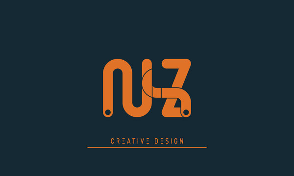 Alphabet letters Modern Creative logo NZ , ZN 