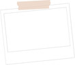 © MhekCreatives - Isolated Landscape Style Polaroid Frame with Tape