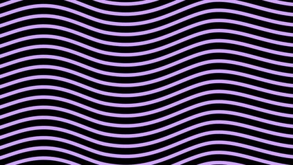 Poster - Stripes bend on black background. Design. Colored striped background with moving curves. Striped background curves creating visual illusion Generative AI