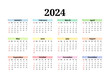 © dniprodd - Calendar for 2024 isolated on a white background