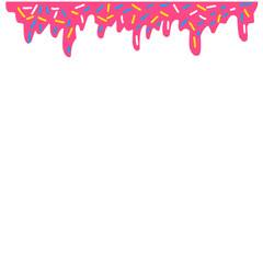 Poster - Seamless Wide Pink Candy Background With Decorative  Sprinkles