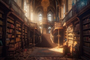  A Magical, Cozy Library: Unlocking the Mysteries of Imagination and Wisdom Through Literature. Generative AI
