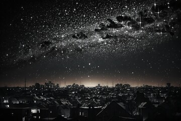 Wall Mural - starry night sky - generative ai