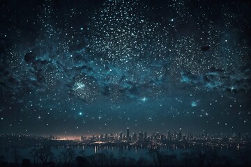 Starry Night Sky: A Constellation Wonderland - Generative AI