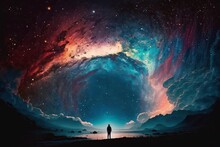 Universe In The Night Sky - Generative AI
