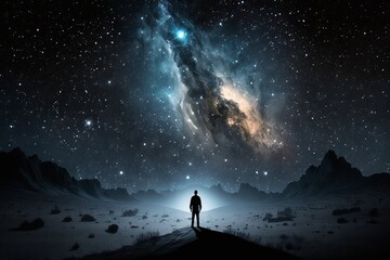 Wall Mural - glimpse into the cosmic abyss - generative ai