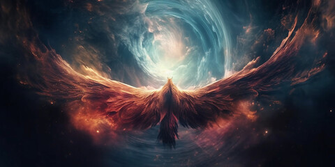 Wall Mural - bird in space