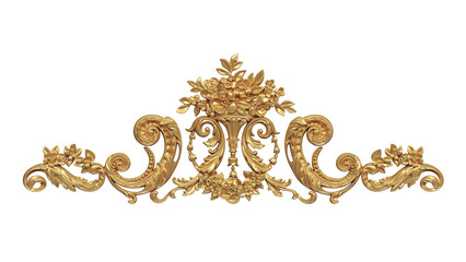 Wall Mural - golden crown isolated on white background, high resolution image ready to use for graphic design purposes