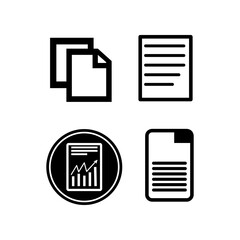 Poster - Document Icon set vector. Simple flat symbolon white background.eps