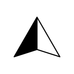 Poster - North arrow icon vector. Simple compass sign illustration on white background..eps
