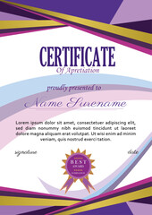 Wall Mural - Creative colorful certificate template design