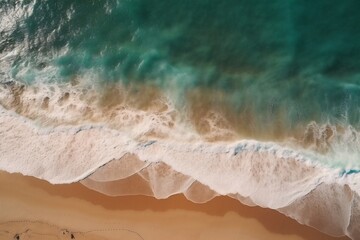  shore vacation sand nature ocean sea summer water beach wave. Generative AI. Generative AI