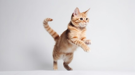 Sticker - cute cat on white background, full body