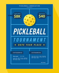 Great attractive simple and memorable Pickleball poster for competition and tournament event	