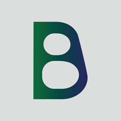 Poster - Gradient color letter B text t-shirt vector design on white background. Letter B typography logo design template element. Use for logo, symbol, sign, and identity of the company.
