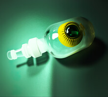 A Eye Drop Bottle Of Clear Liquid, Generative AI