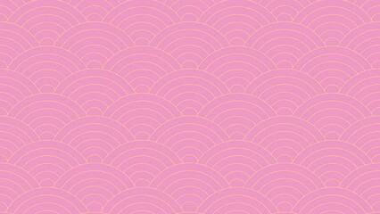Poster - Moving animation of qinghai waves. Japanese wave pattern animation. 4K seamless loop animation