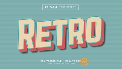 Wall Mural - Old retro editable text effect