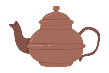 Sticker - Ceramic Teapot for Brewing Tea as Traditional Istanbul Symbol Vector Illustration