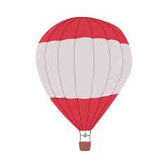 Poster - Hot Air Balloon as Traditional Istanbul Symbol Vector Illustration