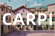 Carpi: Beautiful painting of an Italian village with the name Carpi in Emilia-Romagna