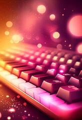 Poster - abstract background with a keyboard