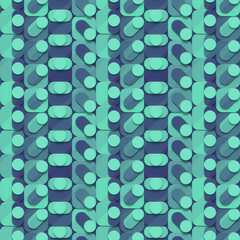 Fototapete - Abstract geometric background. Modern art design. 3d rendering digital illustration