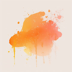 Orange Gradient Abstract Water color Background 