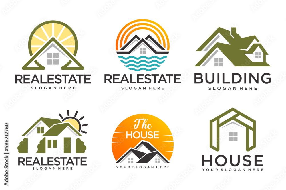 Real Estate Logo, house logo and building logo icon set .design ...