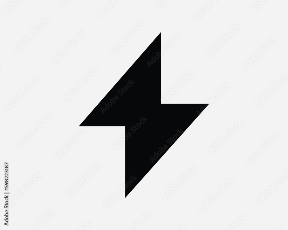 Lighting Bolt Icon. Thunder Electricity Power Flash Storm Electric ...