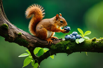 Wall Mural - squirrel in the park