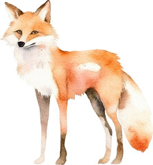 Aufkleber - Fox illustrations created with Generative AI technology