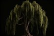 Front-facing PNG of a weeping willow tree (Salix Babylonica). Generative AI