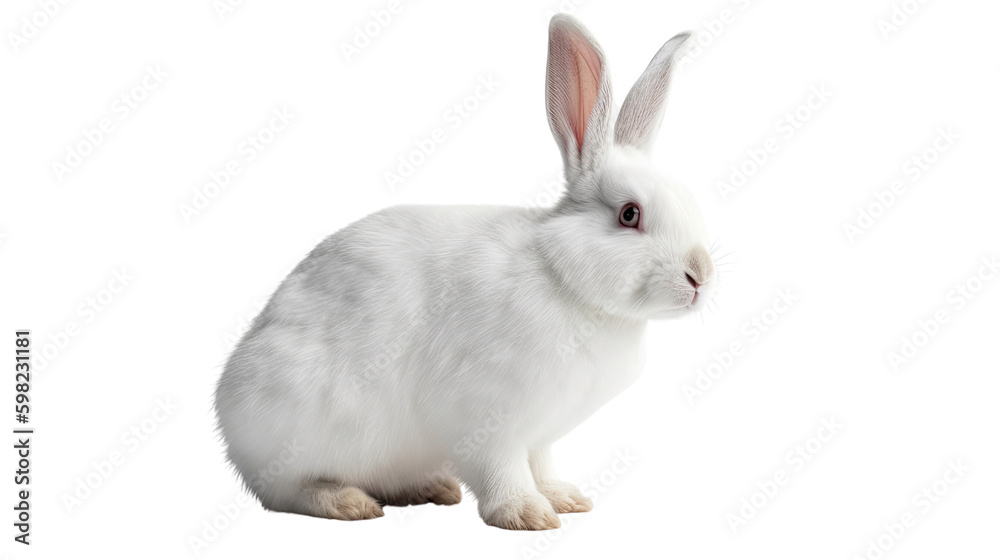 Transparent Rabbit Header Image Rabbit isolated on transparent background created with generative AI ...