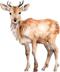 Aufkleber - Elk illustrations created with Generative AI technology