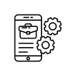 © Vectors - Mobile Work icon in vector. Illustration