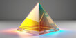 canvas print picture - Transparente Form Dreieck Glas Pyramide Dekoration Hintergrund Motiv, ai generativ