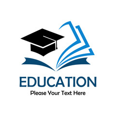 Wall Mural - Education design logo template illustration. there are book and hat graduate