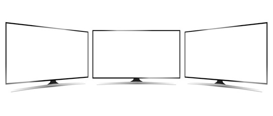 Fototapete - Modern TV set on isolated background. Vector realistic tv template. Modern TV monitor. Vector EPS 10
